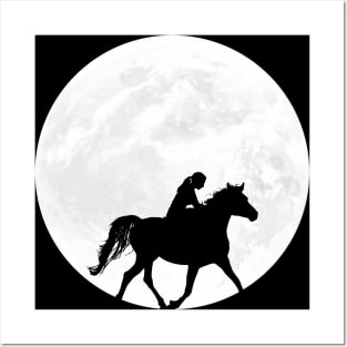 Horseback Riding in Fullmoon Posters and Art